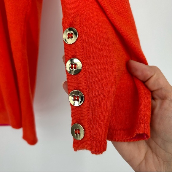 NWT Gretchen Scott Polly Pocket Orange Sweater Size Medium - Picture 6 of 8